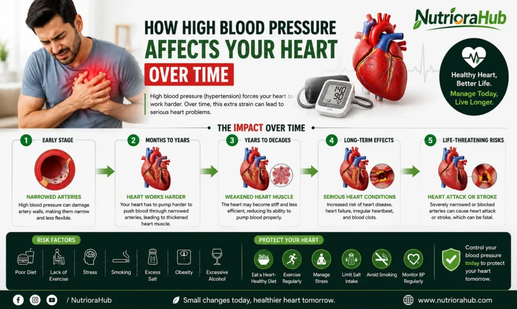 How High Blood Pressure Affects Your Heart Over Time
